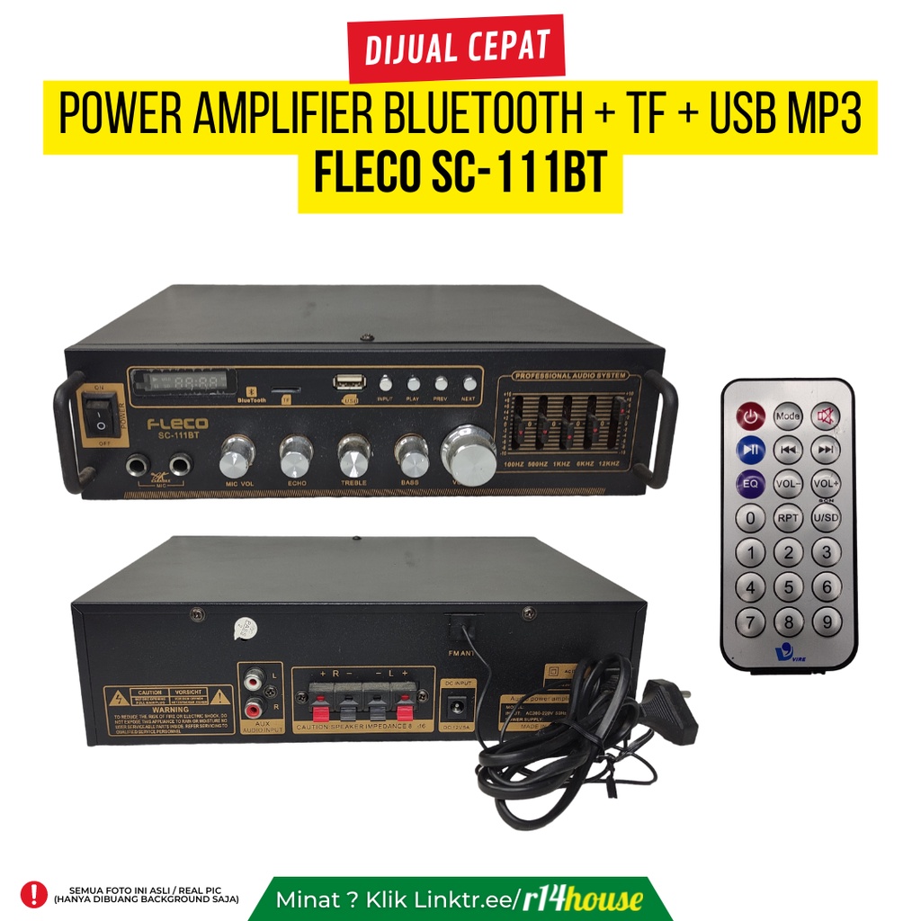 Jual POWER AMPLIFIER BLUETOOTH /TF/USB MP3 FLECO SC-111BT | Shopee ...