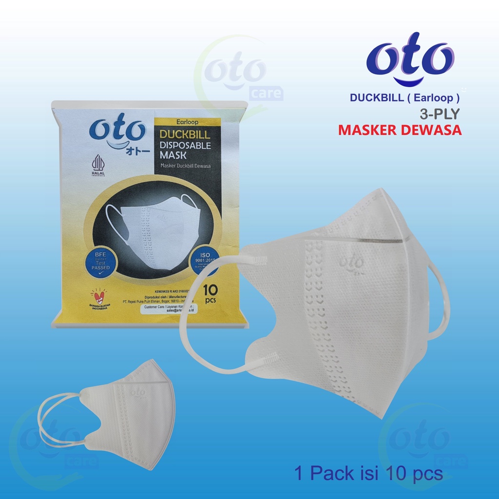 OTO Masker Duckbill 3 ply size Dewasa isi 10 Pcs
