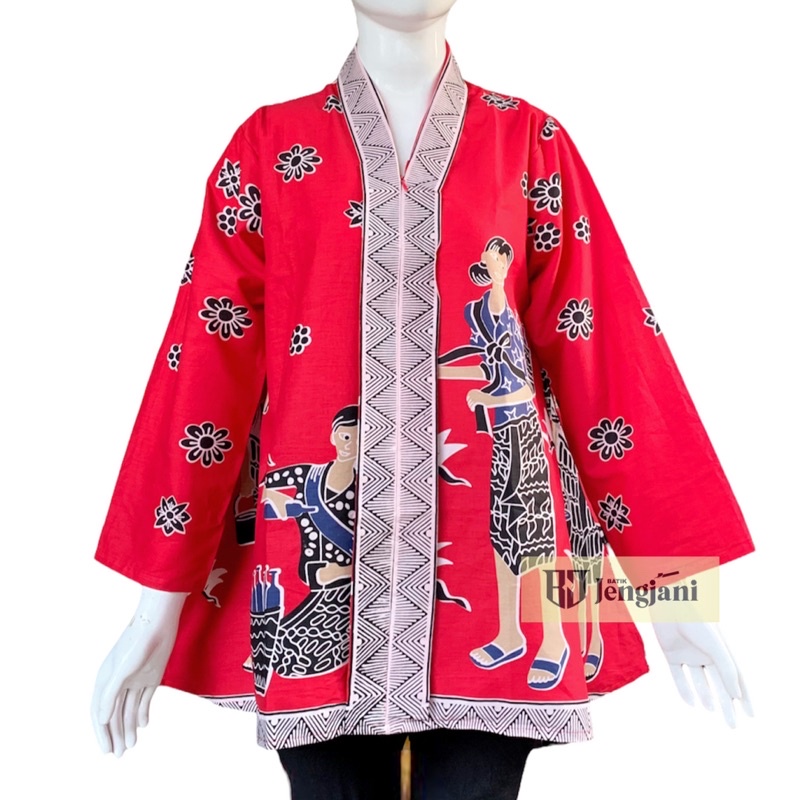 Blouse Batik Motif Jamu Gendong