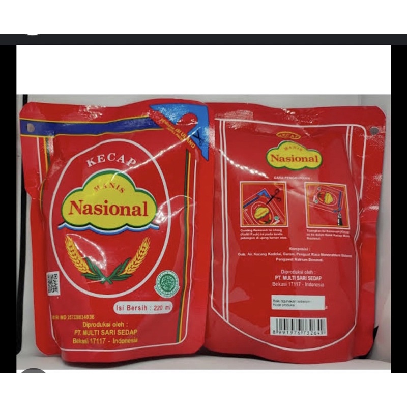 

Kecap nasional 220ml Kartonan