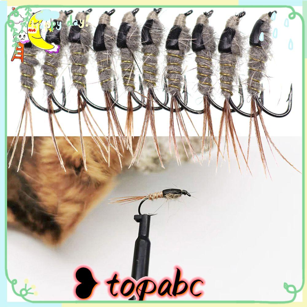Top 5pcs Pengait Lalat Nymphs Artificial12# Umpan Pancing Ikan Trout