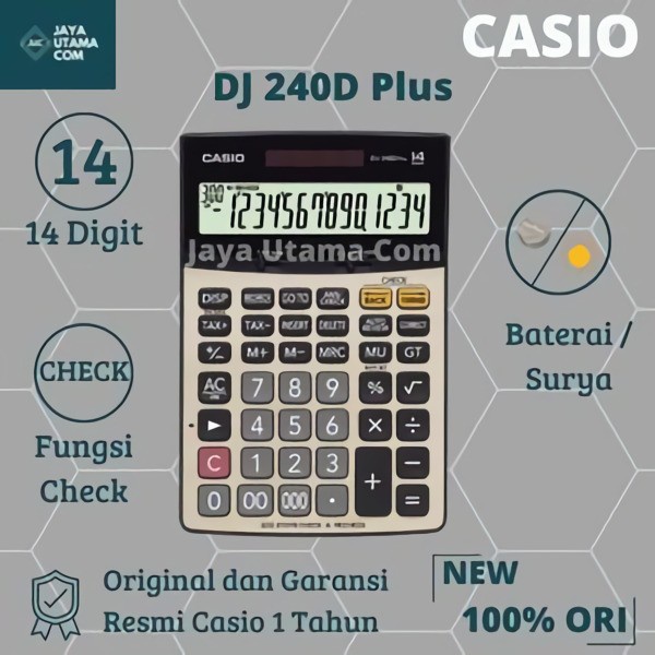 

BERKUALITAS Kalkulator Casio DJ 240 D PLUS