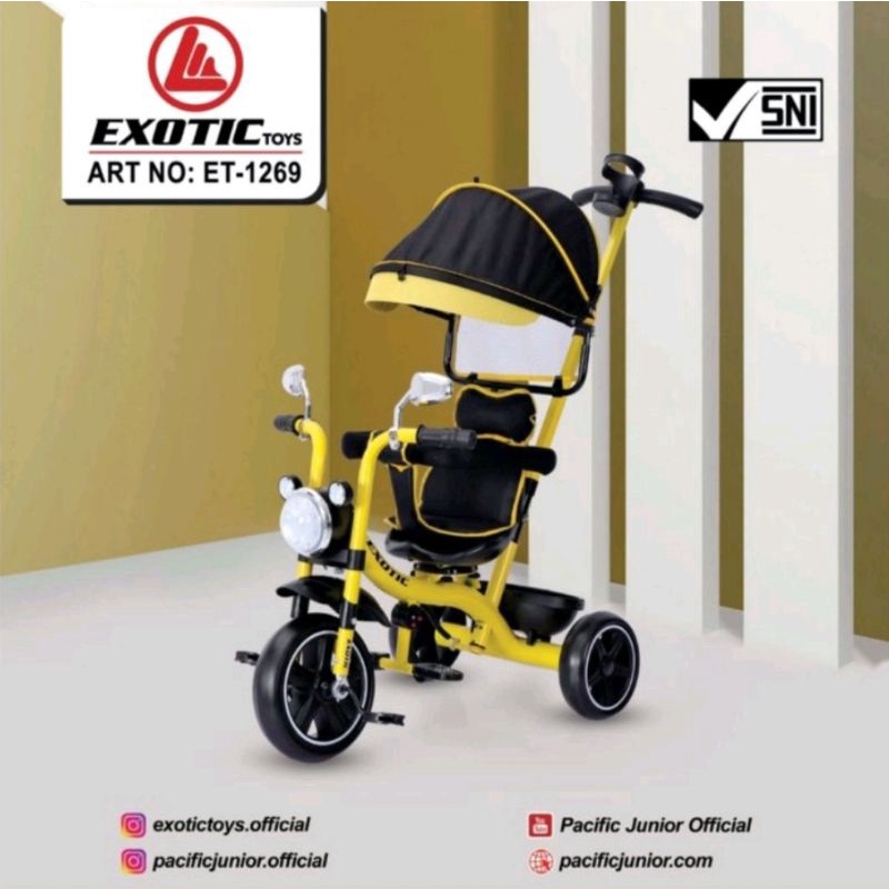 Sepeda Roda Tiga 3 Stroller Exotic ET 1269 ET1269 by Pacific