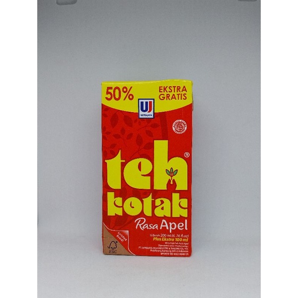 

Teh Kotak Ultrajaya Rasa Apel 200ml Free 100ml