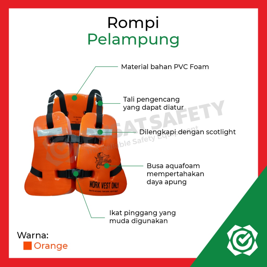 Pelampung Jaket Renang Life Jacket Sea Horse