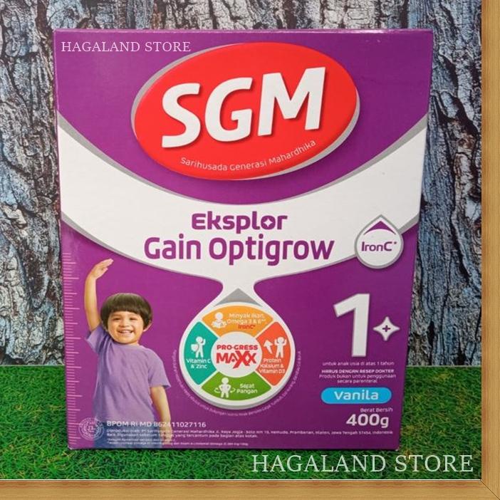 

[236] SGM Eksplor Gain Optigrow 1 Plus 1+ Vanila 400g Formula Lanjutan SGM Gain (Usia Di Atas 1 Tahun) ➧