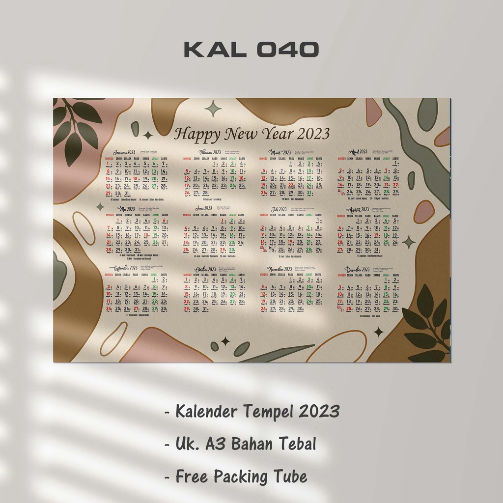 

Artomaringi Kalender Dinding 2025 / Kalender Tempel Custom KAL40
