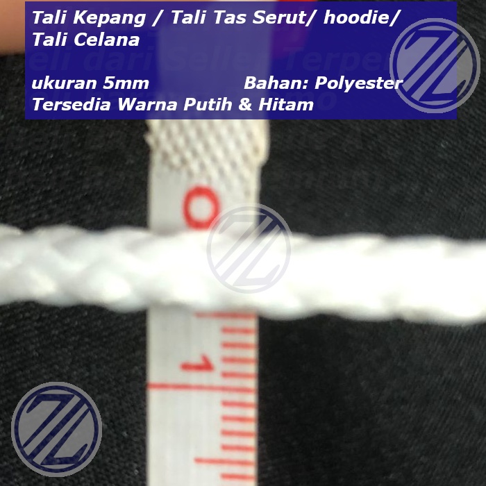 Tali Kepang / Tali Tas Serut / hoodie / Tali Celana  / Tali Kolor Ukuran 5mm