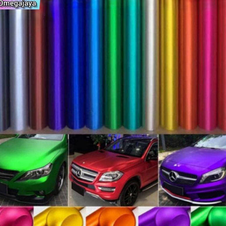 

STIKER MOBIL DOP MATT CHROME METALIC WRAPPING L-152CM X P-50CM BEST SELLER TERLARISS...,,,,,