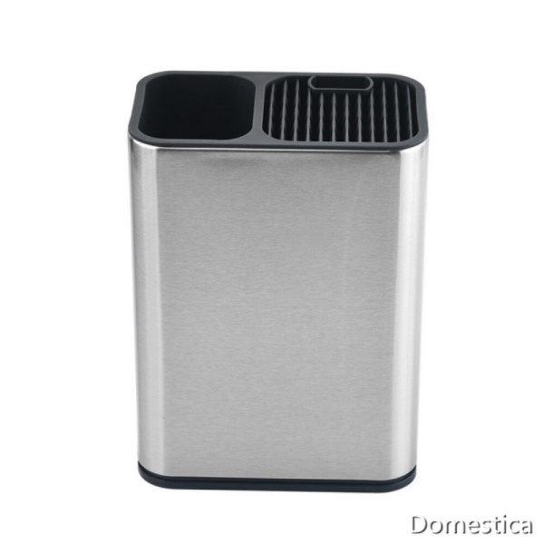 

Dijual Tempat Pisau Dapur Spatula Stand Holder Stainless Steel SUS435 -Silver Diskon