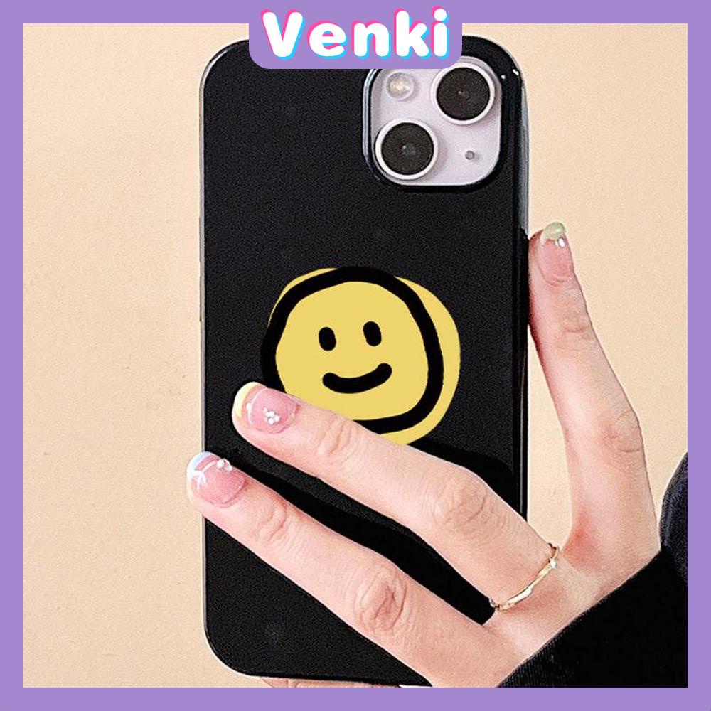 Case iPhone 14 Pro Max Soft TPU Candy Case Smiley Glossy Black Case Camera Protection Shockproof For iPhone 13 12 11 Plus Pro Max 7 Plus X XR