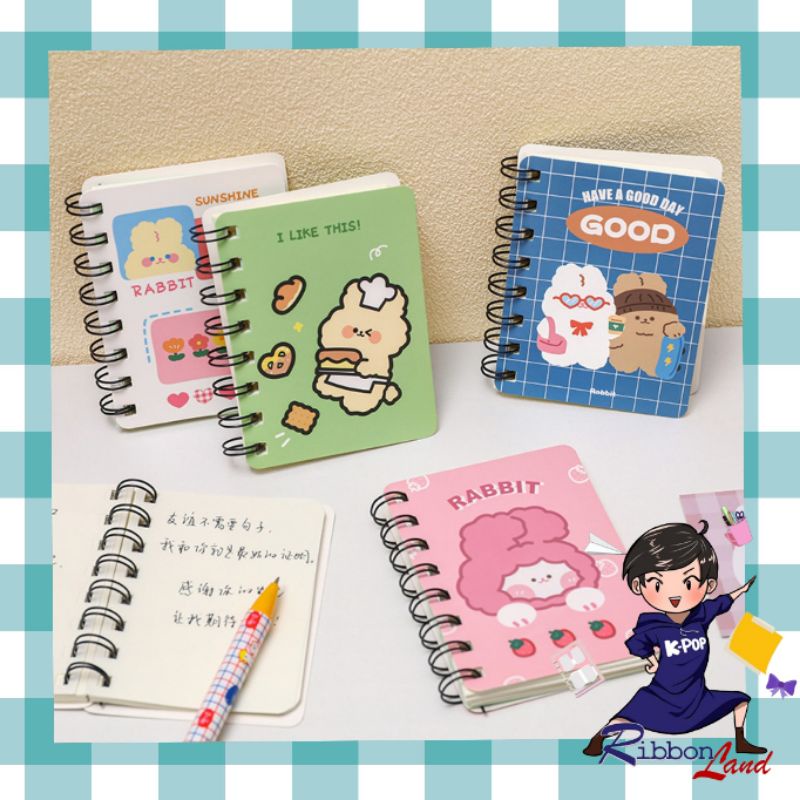 

Notebook Mini Kecil A7 Spiral Buku Tulis Kertas Polos