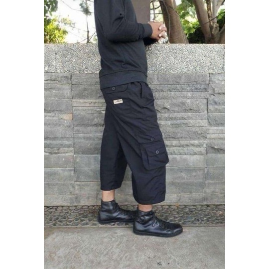 Celana Sirwal Kargo Almuslim Celana Pria Muslim Dengan Tali yang Lebar Dan diatas Mata Kaki