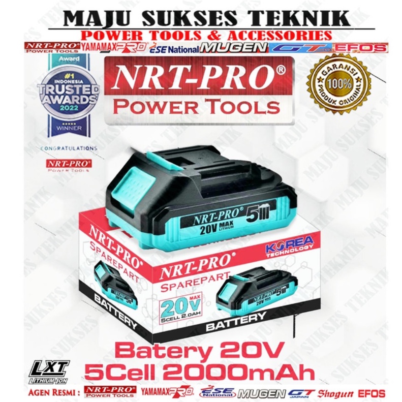 NRT-PRO Baterai Mesin Bor Cordless Drill 20 V 20V DC340 DC 340 " ORIGINAL BY NRT PRO "