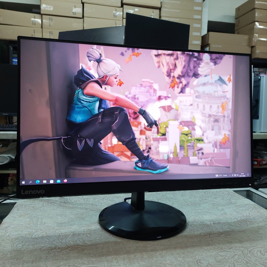 Monitor LED 24 inch LENOVO bekas branded Support HDMI dan VGA Bergaransi