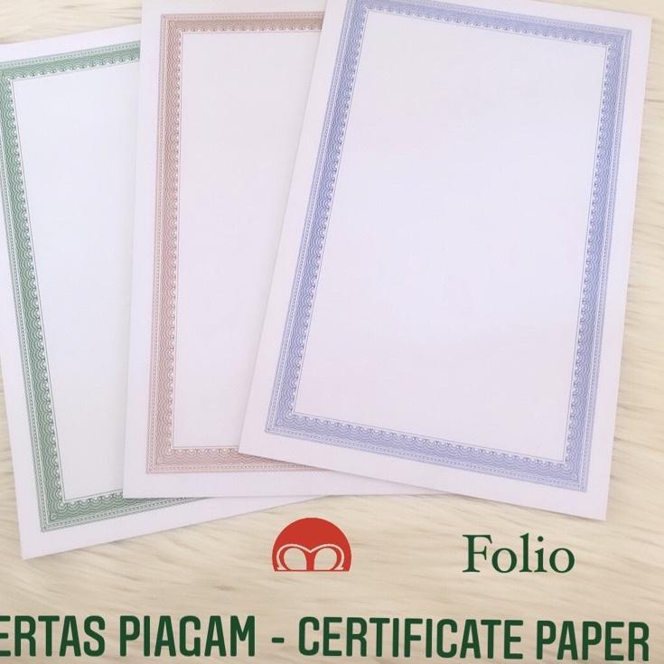 

ア 100 Lembar - Kertas Piagam Ijazah Certificate Paper Sertifikat Folio F4 Recomend!