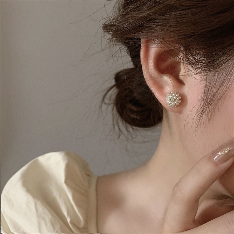 Anting Bola Mutiara Zircon Kecil Dan Halus Untuk Wanita Dengan Kepribadian Korea Sederhana Dan Anting Temperamen Serbaguna