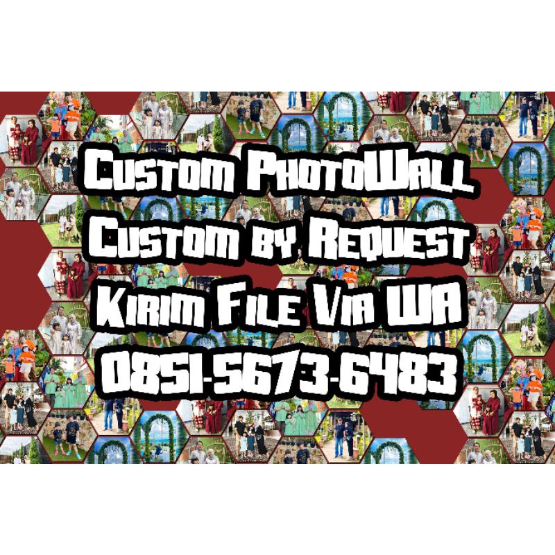 Photowall Hexagonal Custom Satuan