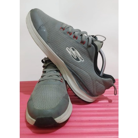 Skechers Second Shoes Original Pria/Sepatu Seken Ori Abu~