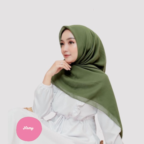 [ COD ] New 60+ Warna Daily Hijab Bella Square | Hijab Segi Empat Double Hycount | Hijab Segi Empat Bella Square-ARMY