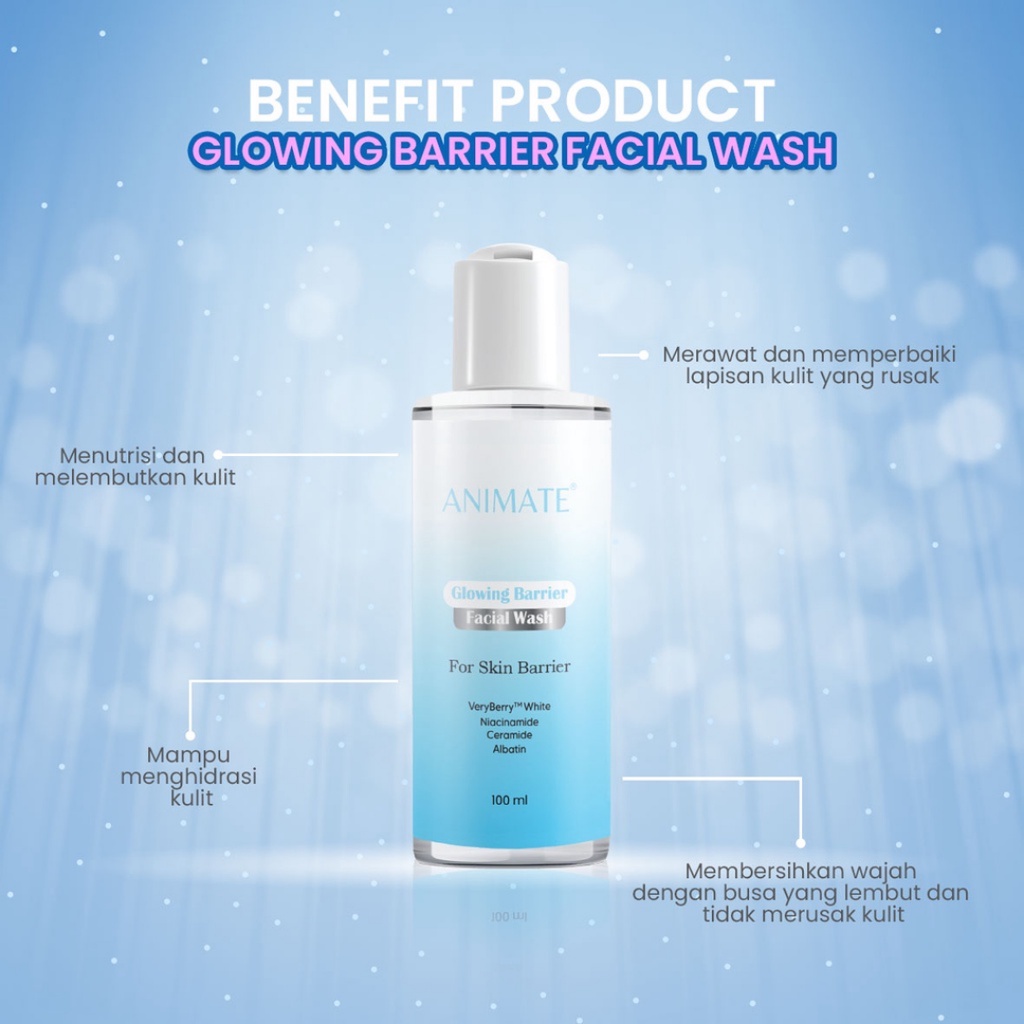 [ FREE GIFT ] Animate Glowing Barrier Skin Repair Series 5in1- Paket Skin Barrier Repair