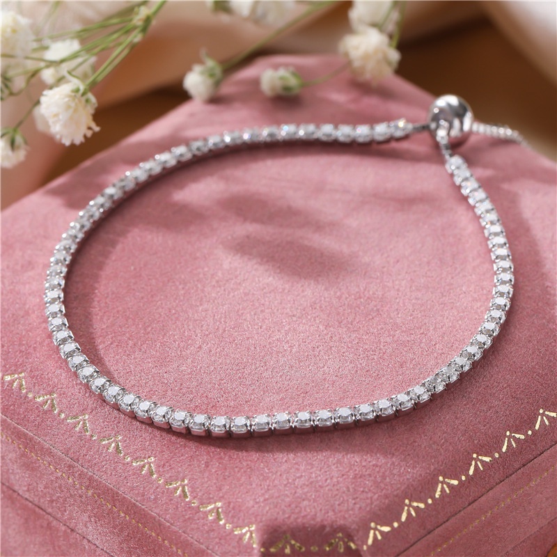 【COD】Gelang Kristal Cahaya Mewah Mikro Hias Zirkon Sederhana Dapat Disesuaikan Tangan Perhiasan Fashion Gelang Korea Murah Jewelry Aksesoris 2022 Terbaru Ready Stock-FA