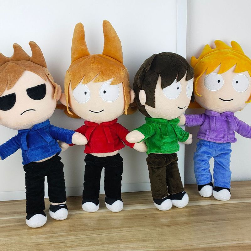 【Ready Stock！！】Youtube New Exclusive Tom Eddsworld Tord Anime Plush Cartoon Edd Doll Toy Gift