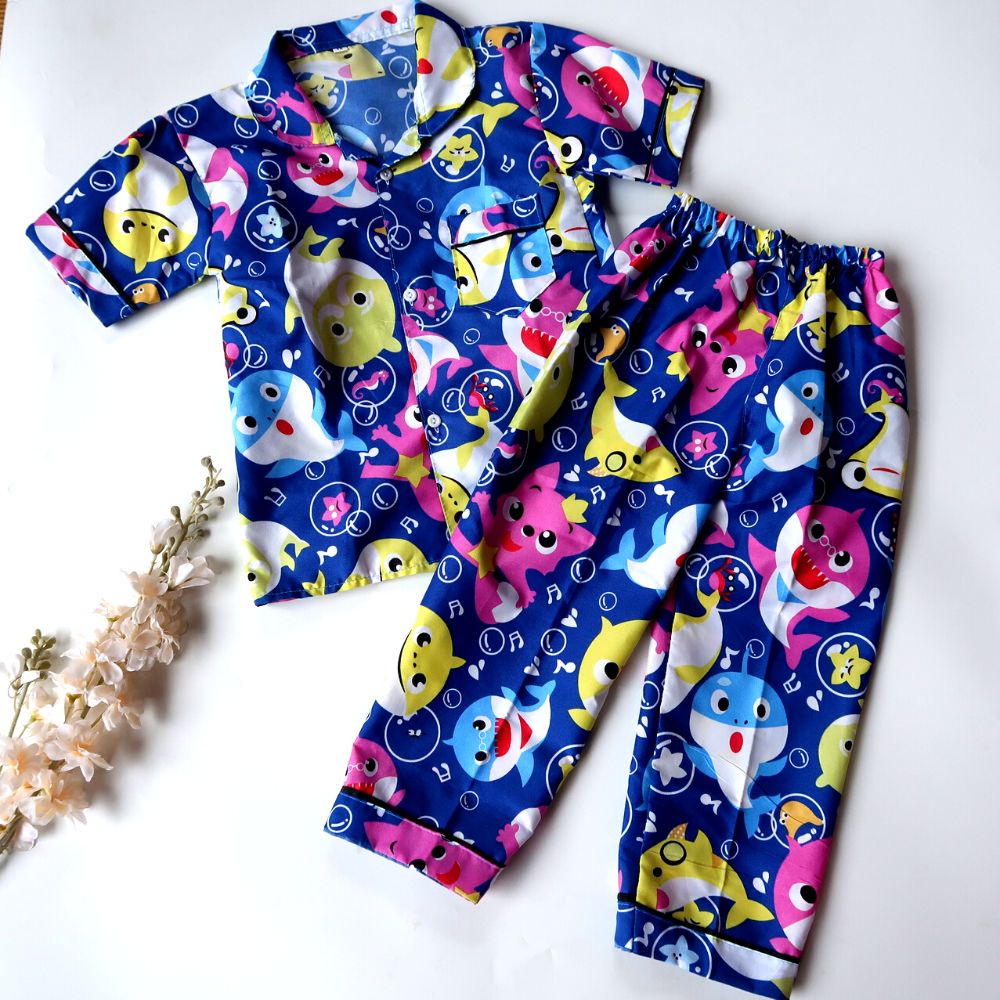 Setelan Baju Tidur Anak Perempuan Piyama Motif 1-4 Tahun