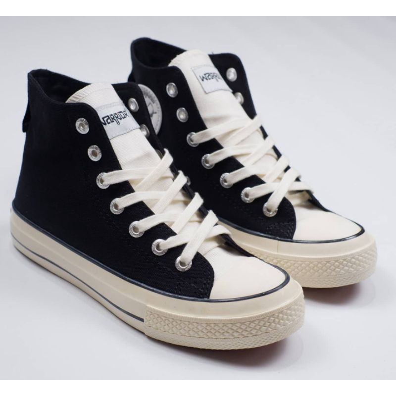 Warrior Poseidon Black White High Sepatu Warior Original