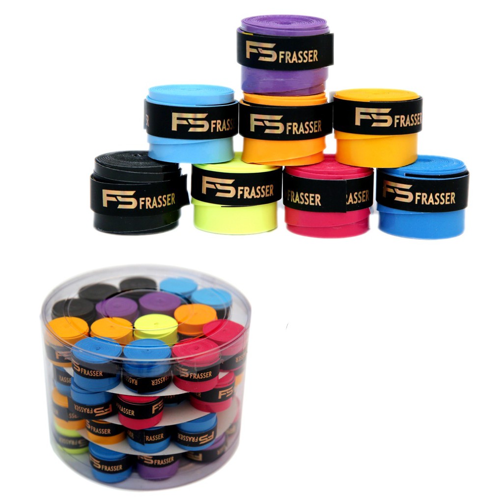 GRIP KARET POLOS BATMINTON FRASSER 100% ORI | SARUNG GAGANG RAKET BULU TANGKIS | TERBAIK  TERMURAH T