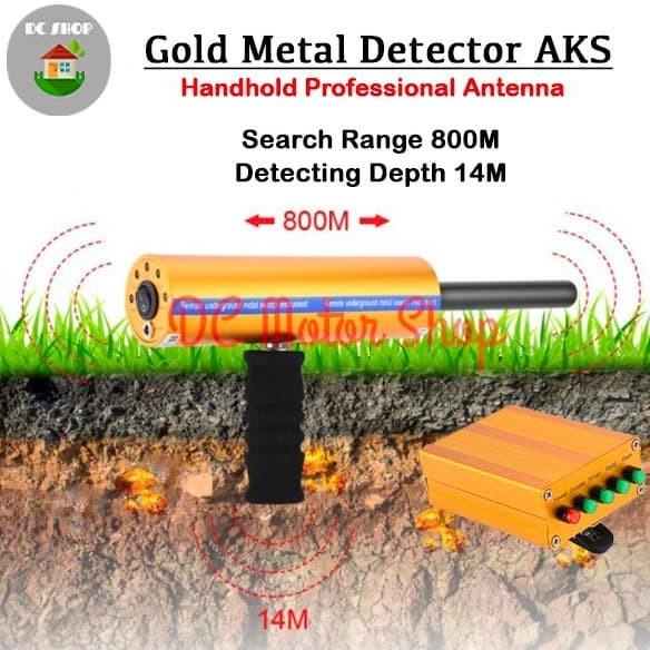 Metal Detector jarak jauh AKS 3D Wide Range Gold Emas Diamond Silver