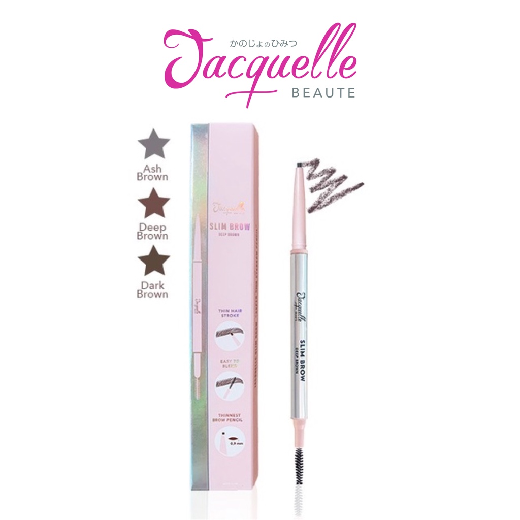 Jacquelle Slim Brow (2in1 Pensil Alis &amp; Spoolie) Pensil Alis Eyebrow