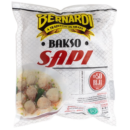 

Makanan Beku Olahan Bernardi Bakso Sapi isi 50, Sameday Instan Delivery Jogja