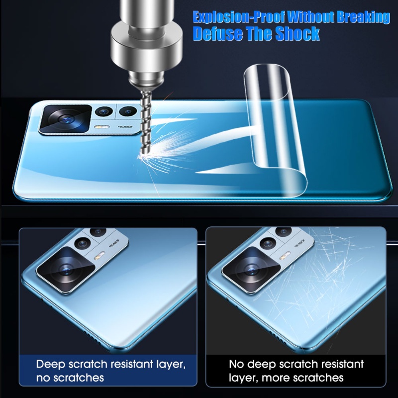 Film Hydrogel Belakang Anti Gores Untuk Xiaomi 12T/ Film Pelindung Layar Anti Ledakan/ Pelindung Telepon Pengaman Lembut Tahan Lama