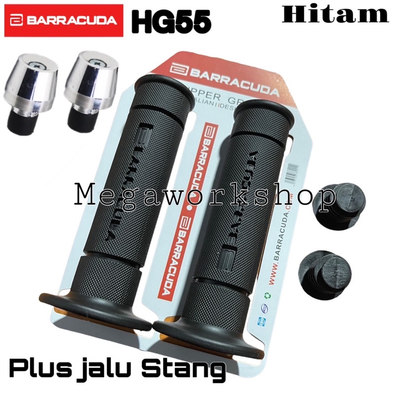 HANDGRIP SARUNG GAS BARACUDA RCB RACING BOY ORIGINAL + JALU STANG CHROME MODEL PCX UNIVERSAL MOTOR HANDGRIP HANDFAT HANDSPAD GRIPBARACUDA RCB HG55 HG 55 HG 66 HG66 ORIGINAL RCB RACINGBOY universal bisa untuk semua jenis motor