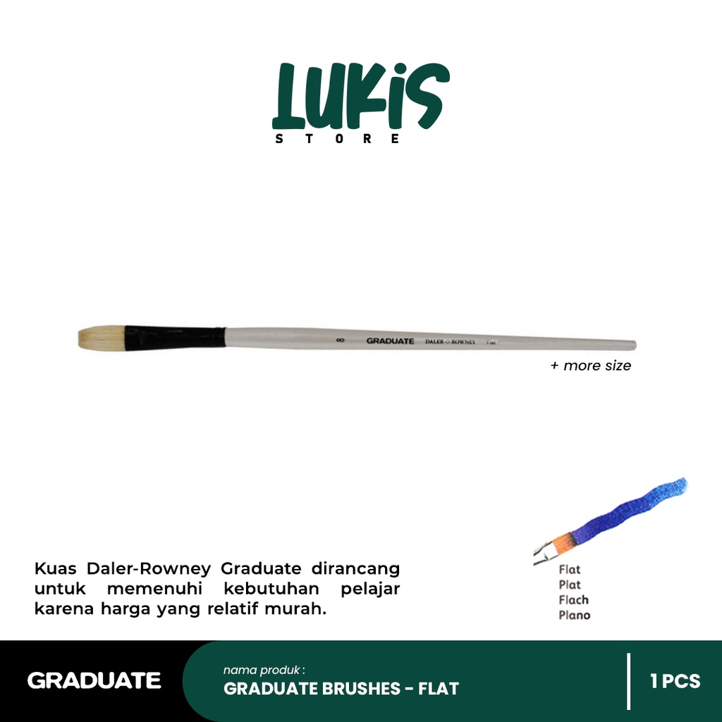 

Kuas Cat Minyak / Akrilik GRADUATE Bristle | Flat | Long Handle