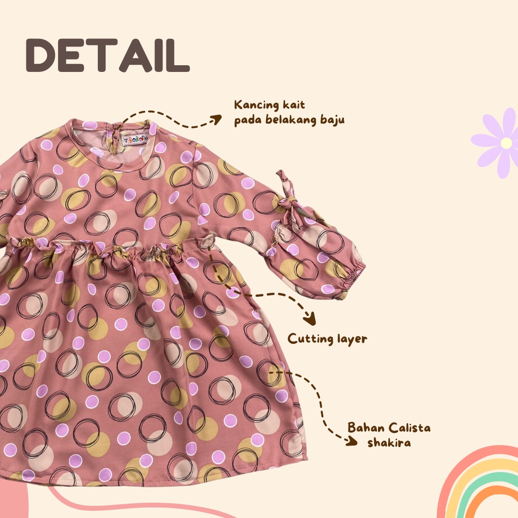 1-4TH DRESS ANAK YOLA DRESS ANAK PEREMPUAN DRESS ANAK PEREMPUAN