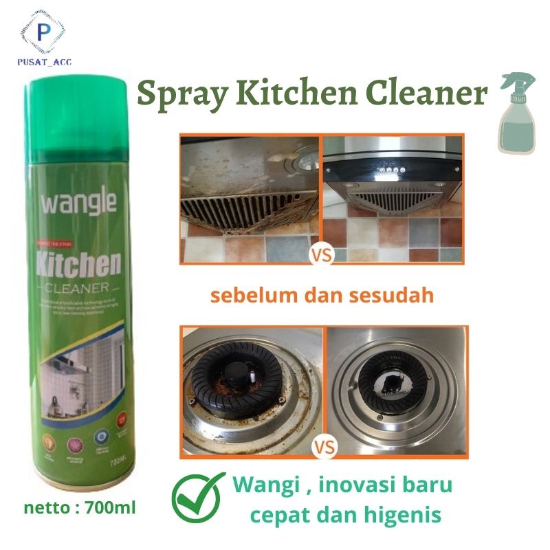 WKC7-Spray Kitchen Cleaner Wangle Pembersih Dapur Kerak Karat Anti Minyak 700ml