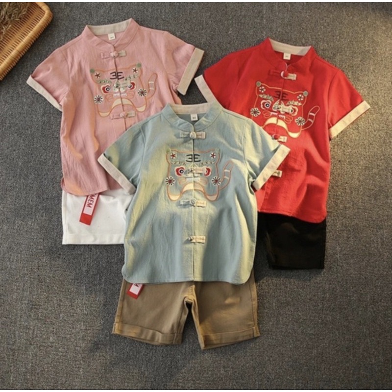 jojokids | baju cheongsam boy dragon set / chinese new year / baju tradisional china imlek / cheongs