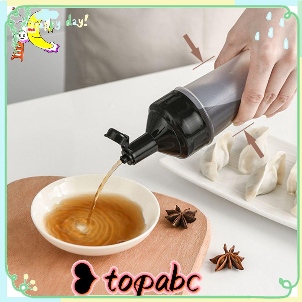 Top 250ml Dispenser Bumbu Portable Tipe Ekstrusi Pot Minyak Plastik Rumah Tangga