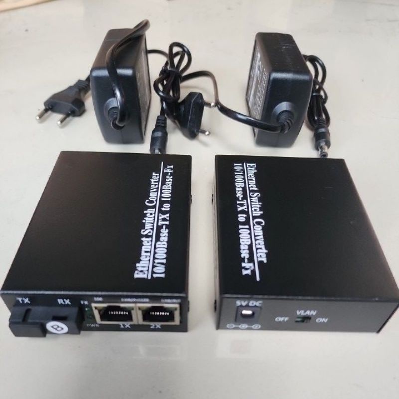 Fiber Ethernet Media Conveter 2 Port Rj45 1 Port SC 20Km