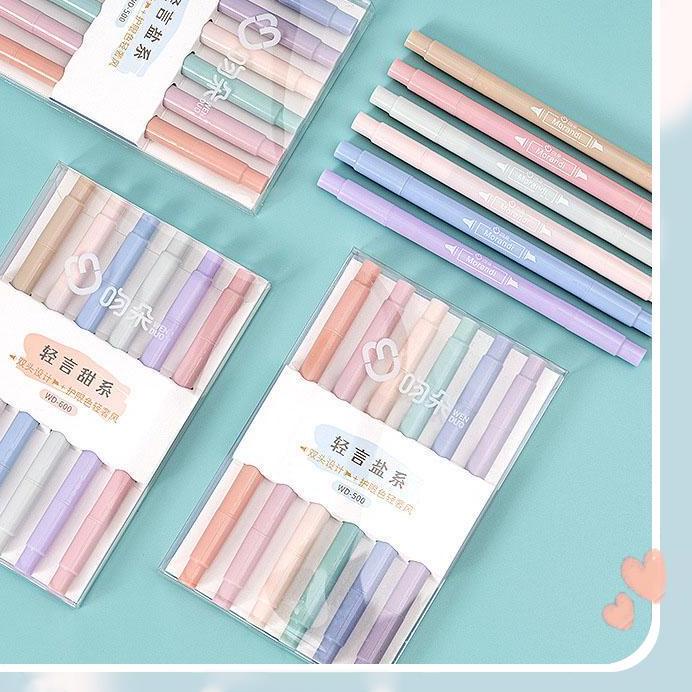 

POPULER []6PCS stabilo pastel /spidol highlighter Colour Pen Journal Marker Pen Alat Tulis Replacement Stabilo SS ORD~