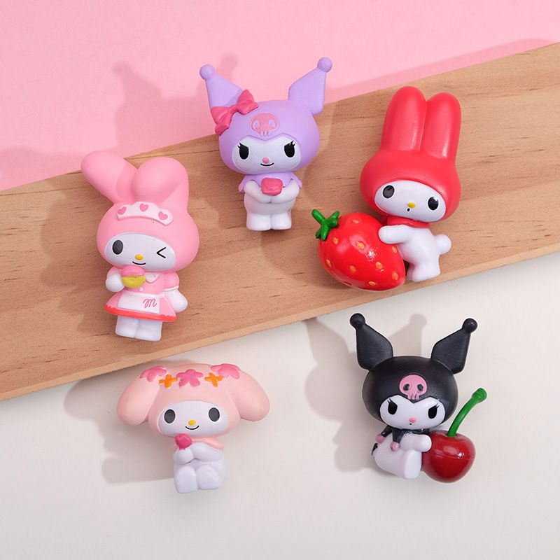 5 Pcs Gambar Kuromi Saya Setan Kecil Melody Boneka Lucu DIY Handmade Aksesoris