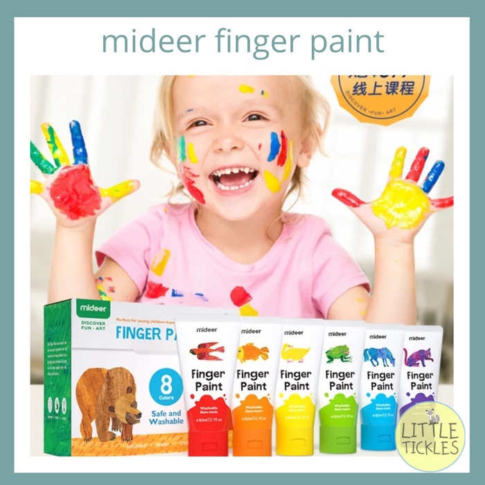 

MIDEER FINGER PAINT WASHABLE NON TOXIC - CAT TANGAN ANAK