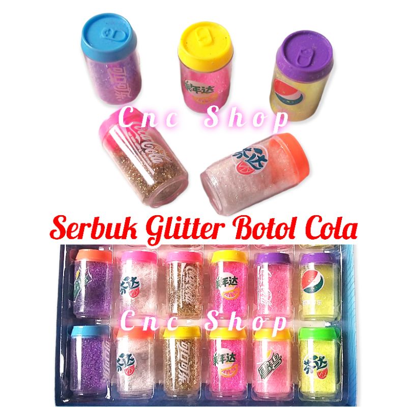 Serbuk Glitter Botol Cola Mainan DIY Anak Bubuk Gliter Kreasi