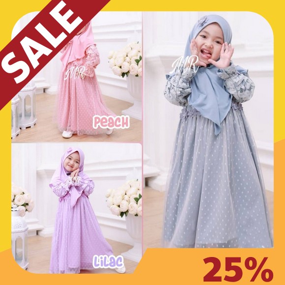 Baju Pesta Gamis Anak Remaja Perempuan Mewah Adem Model Kekinian Ramadhan Terbaru Lebaran 2023 Dress