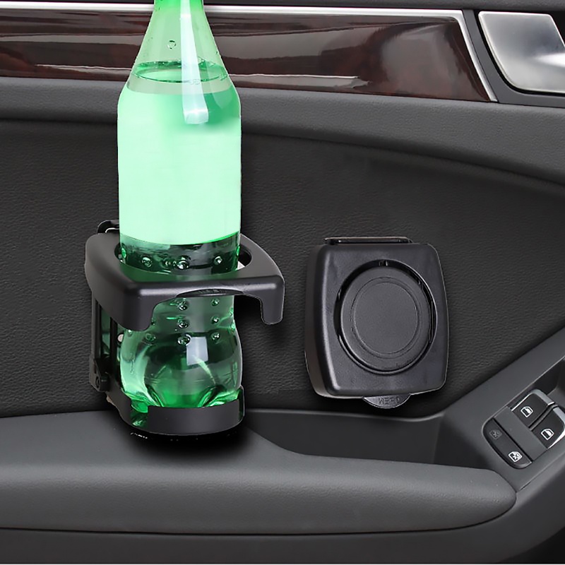 Universal High quality Foldable Car Cup Holder/Braket Minuman Hitam Abu Krem Perlengkapan Otomatis Multifungsi