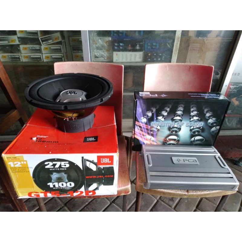 Paketan Audio JBL 12in GT5 dan Power PCA 4ch