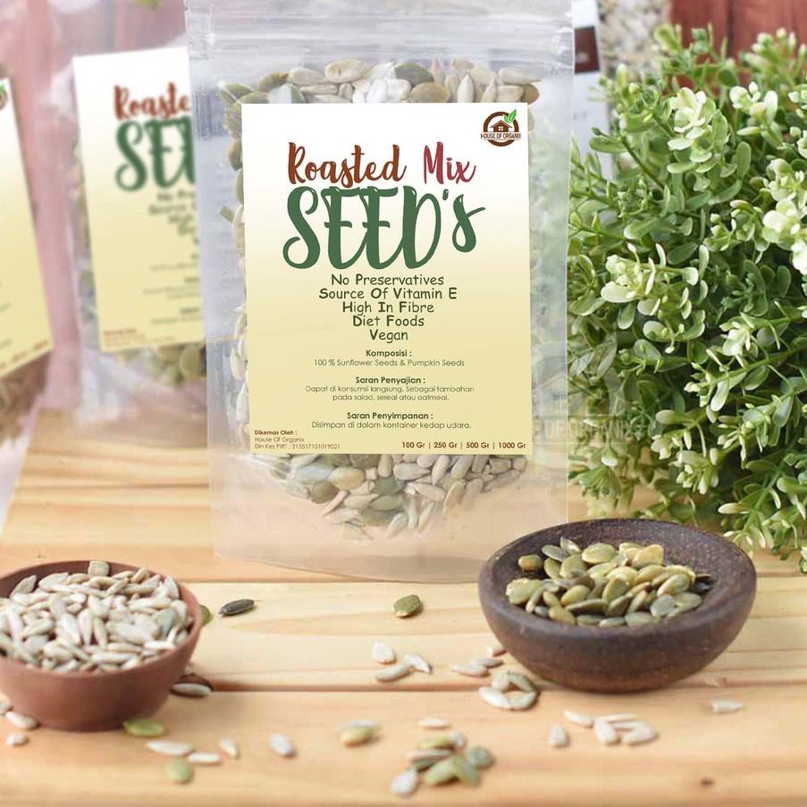 

WWA158 Roasted Mix Sunflower Pumpkin Seeds ( Panggang ) - 250 Gr |