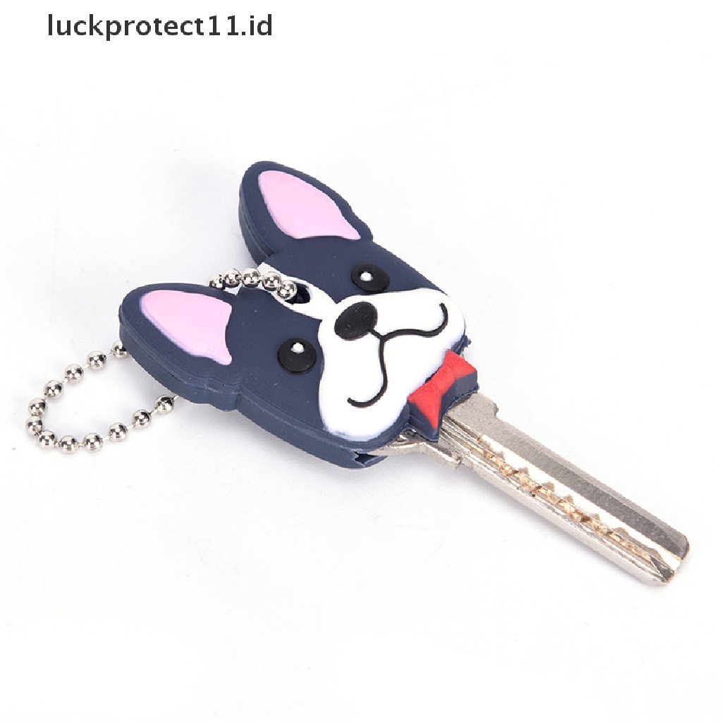 /Fashion Hot// Fashion// Silikon Puppy Pug Kucing Kelinci Key Cover Cap Gantungan Kunci Key Ring PVC Case Hadiah.